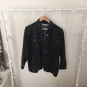 black jean jacket